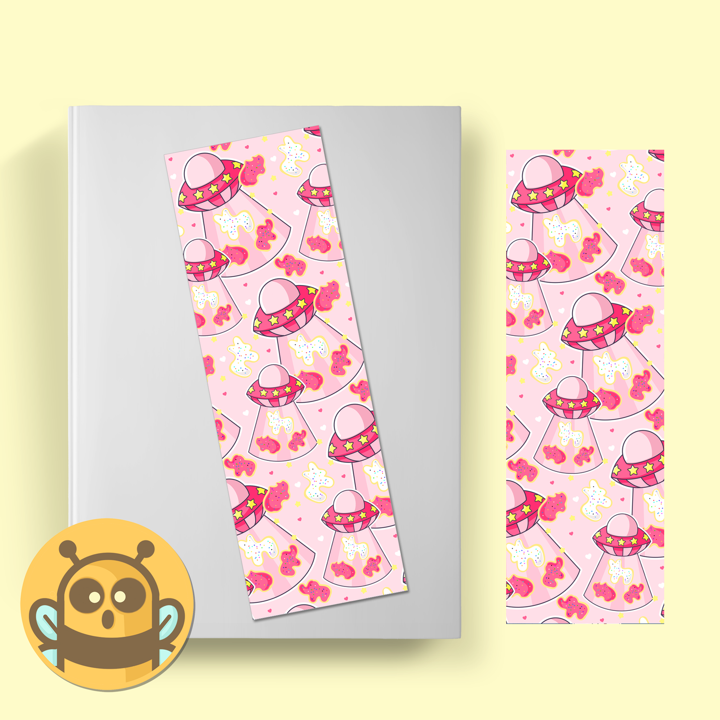 UFO Animal Cookie Bookmark