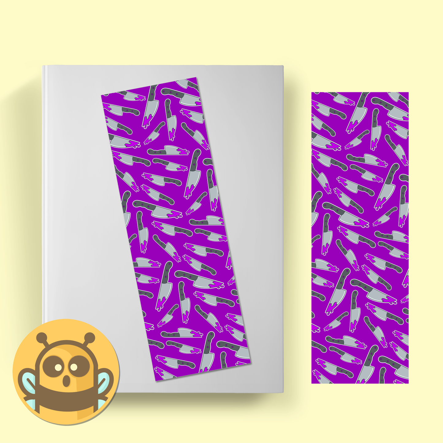 Stabby Knife Purple Bookmark