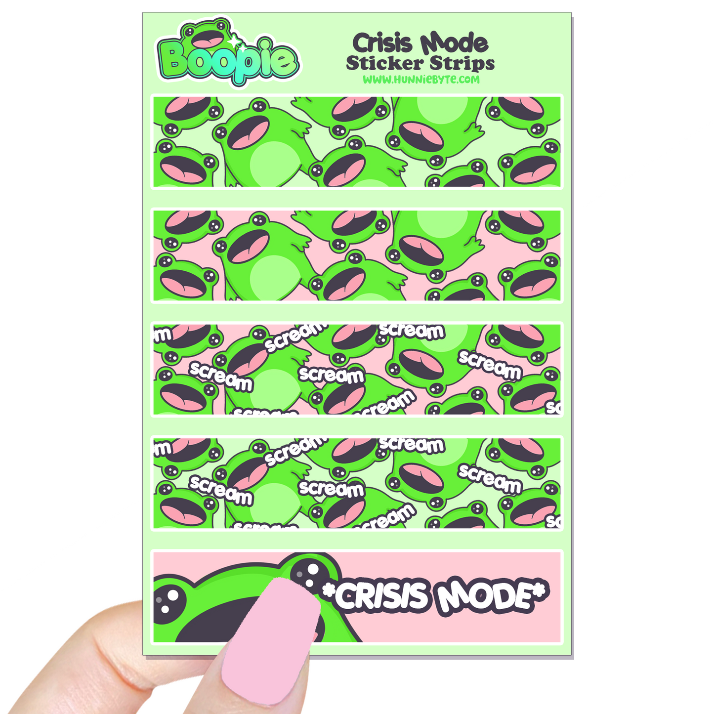 Boopie Crisis Mode Sticker Sheet