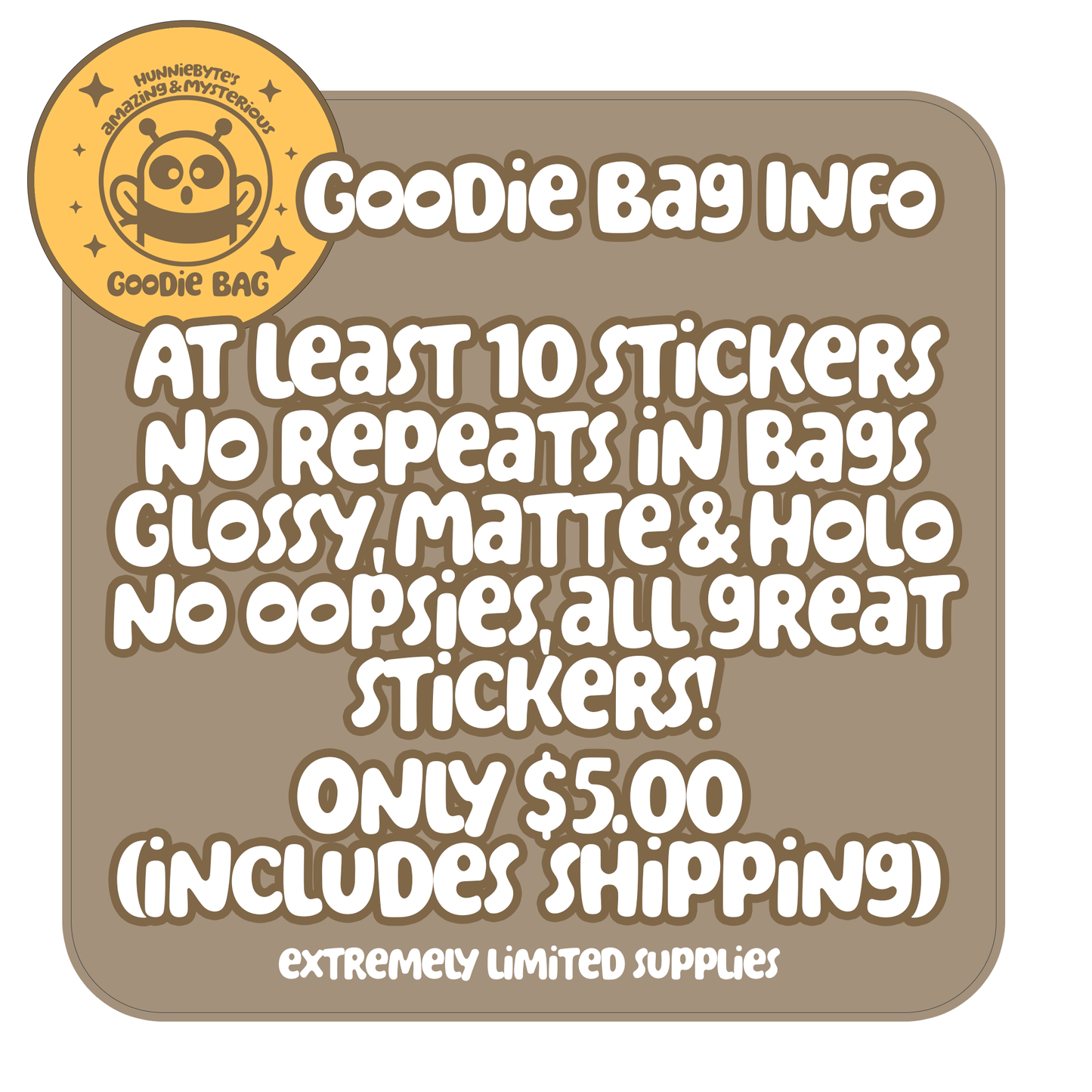 Mystery Sticker Goodie Bag - Limited Supplies