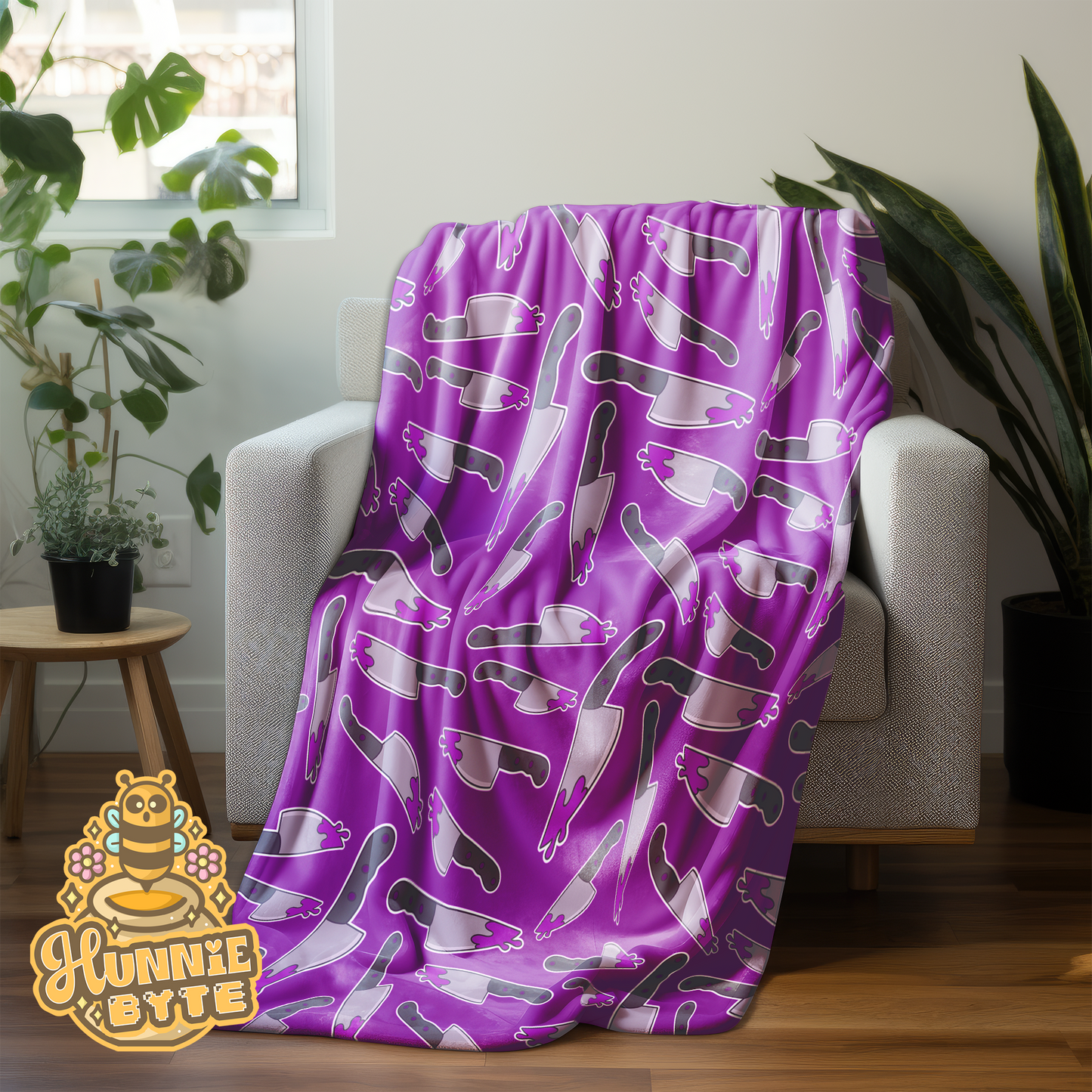 Purple Stabby Blanket