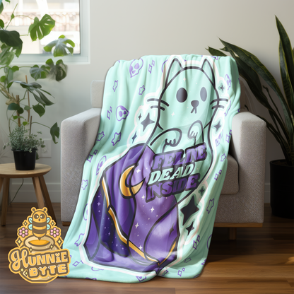 Feline Dead Inside Blanket