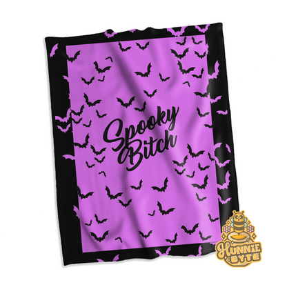 Spooky Bitch Purple Blanket