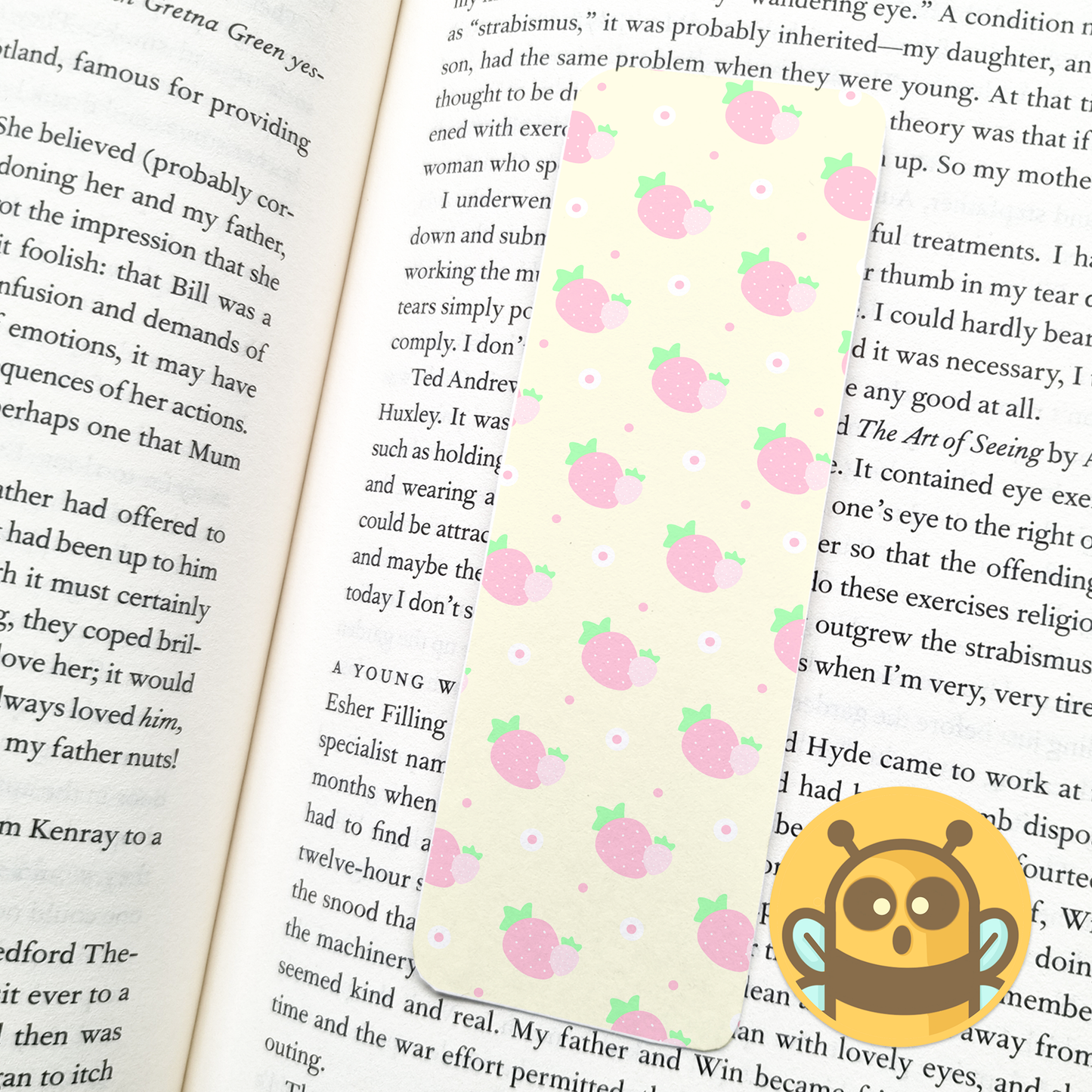 Dreamy Strawberry Bookmark