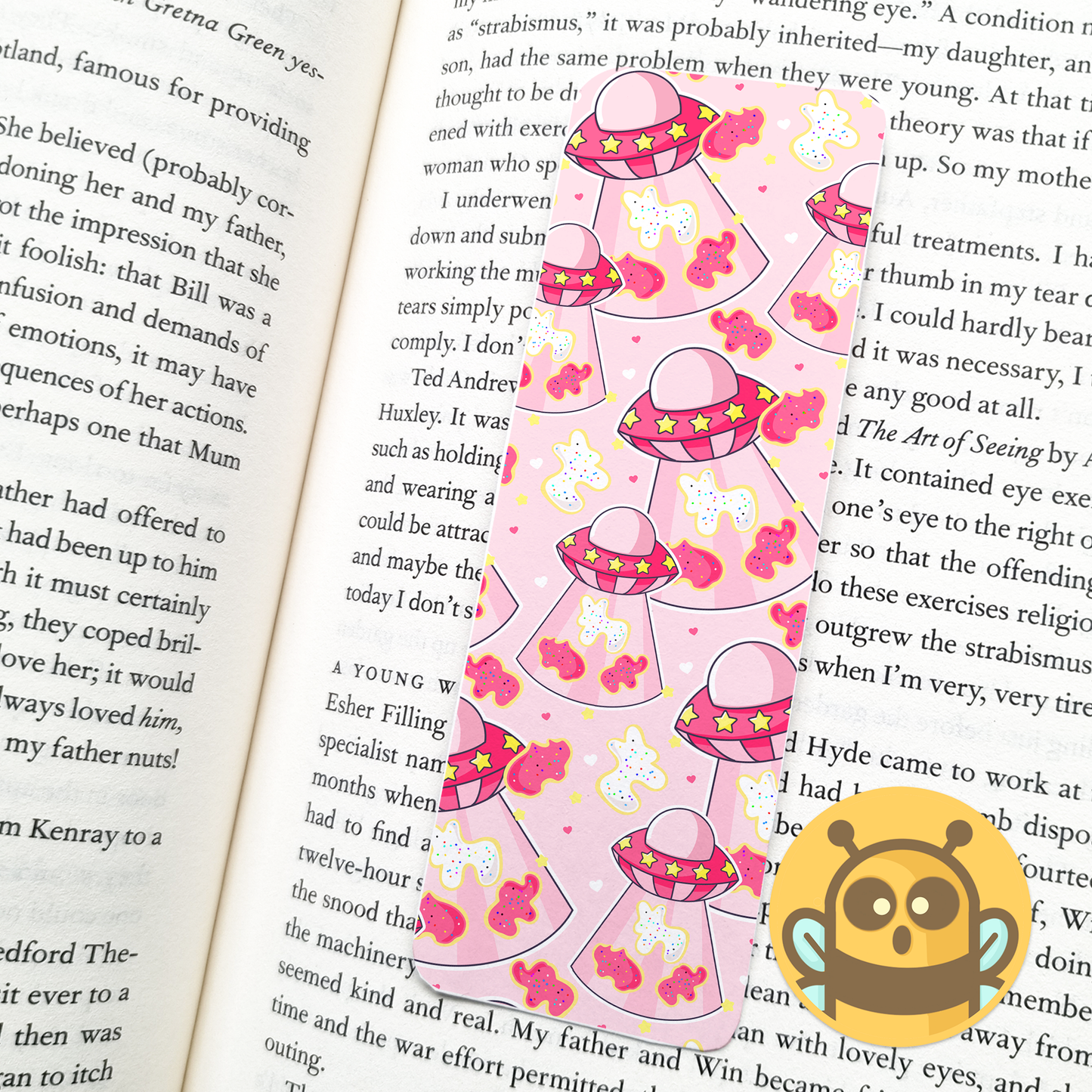 UFO Animal Cookie Bookmark