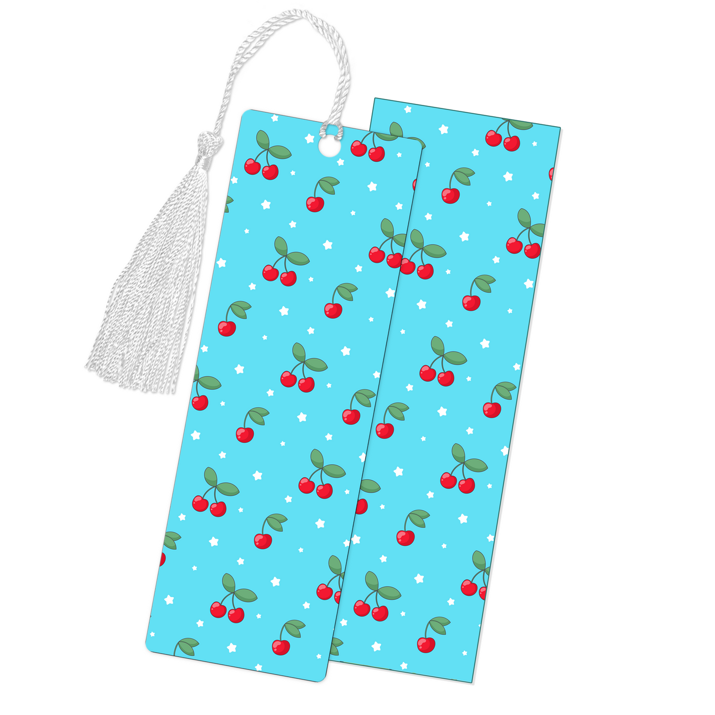 Blue Cherries and Stars Bookmark