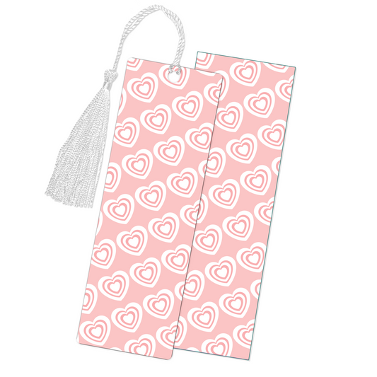 Pink Hearts Bookmark
