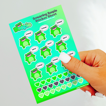 Boopie Screaming Boopie Sticker Sheet