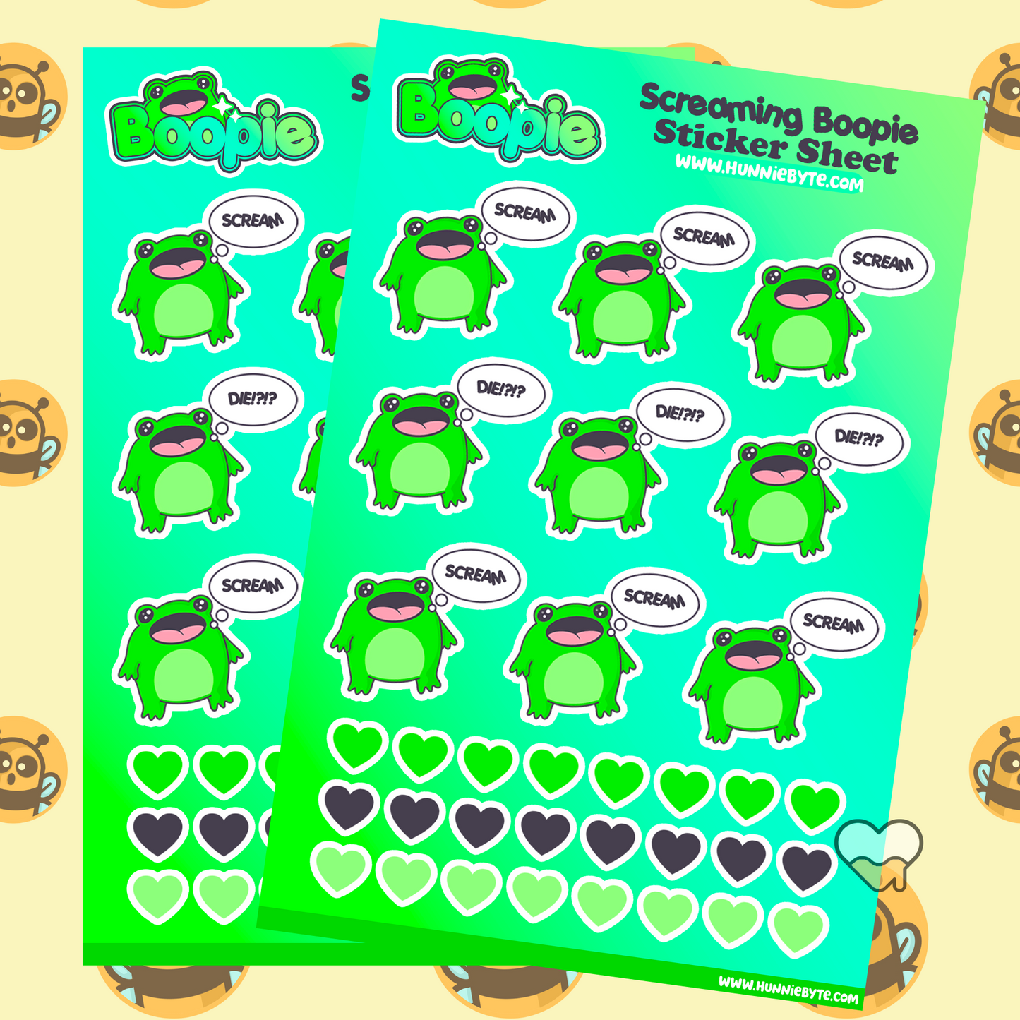 Boopie Screaming Boopie Sticker Sheet