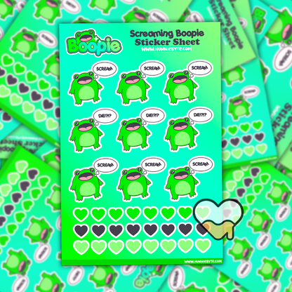 Boopie Screaming Boopie Sticker Sheet