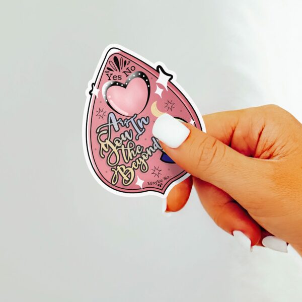 This image shows our adorable sticker finishes, Are You In The Beyond Sticker, which is available to purchase from HunnieByte.com