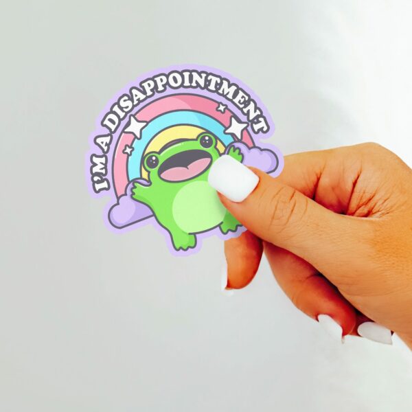 This image shows our adorable sticker finishes, Boopie Disappointment Sticker, which is available to purchase from HunnieByte.com