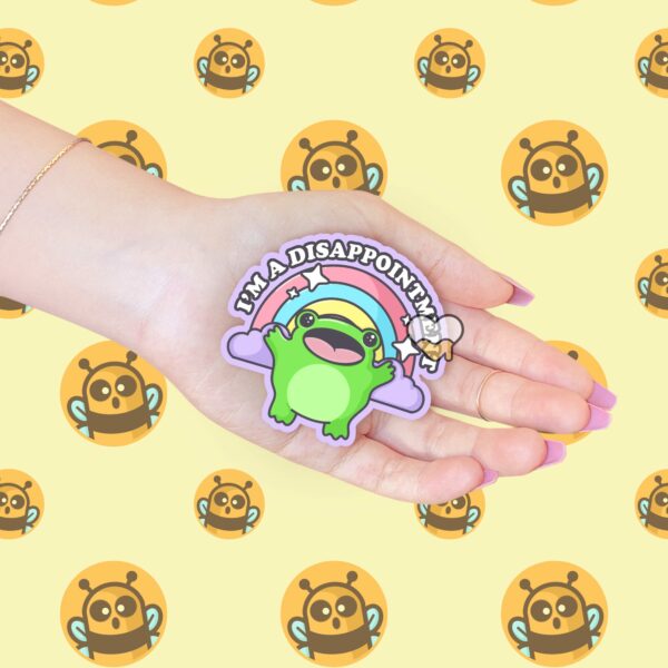 This image shows our adorable sticker finishes, Boopie Disappointment Sticker, which is available to purchase from HunnieByte.com