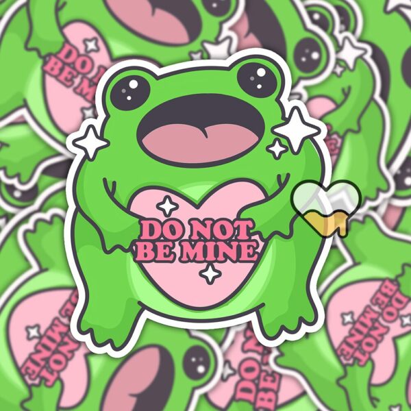 This image shows our adorable sticker finishes, Boopie Do Not Be Mine Sticker, which is available to purchase from HunnieByte.com