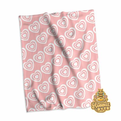 This image shows our Sweethearts Blanket, which is available to purchase from HunnieByte.com