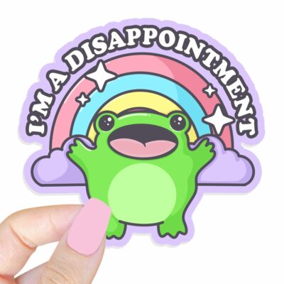 This image shows our adorable sticker finishes, Boopie Disappointment Sticker, which is available to purchase from HunnieByte.com