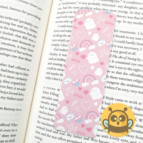 This image shows an hand-drawn adorable bookmark, Youre My Boo Bookmark, which is available to purchase from HunnieByte.com