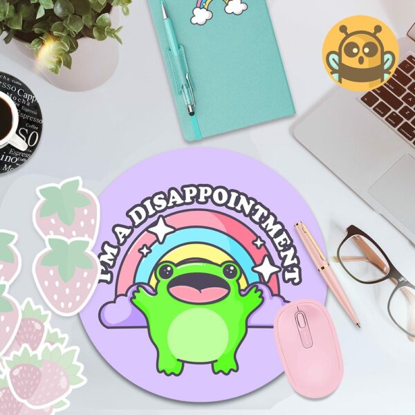 This image shows an hand-drawn adorable mousepad, Im A Disappointment Mousepad, which is available to purchase from HunnieByte.com