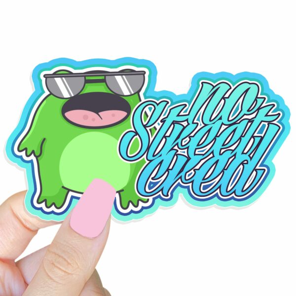 This image shows our adorable sticker finishes, Boopie No Street Cred Sticker, which is available to purchase from HunnieByte.com