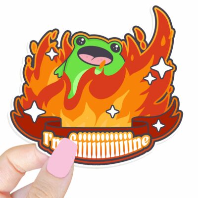 This image shows our adorable sticker finishes, Boopie I'm Fine Sticker, which is available to purchase from HunnieByte.com