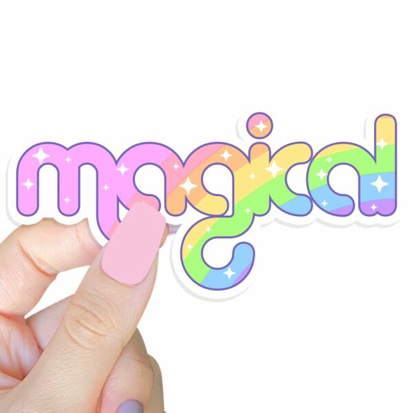 This image shows our adorable sticker finishes, Magical Sparkle Sticker, which is available to purchase from HunnieByte.com