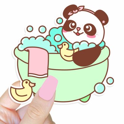 This image shows our adorable sticker finishes, Petal Pamper Yourself Sticker, which is available to purchase from HunnieByte.com