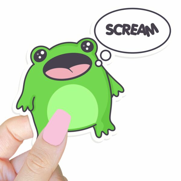 This image shows our adorable sticker finishes, Boopie Scream Sticker, which is available to purchase from HunnieByte.com