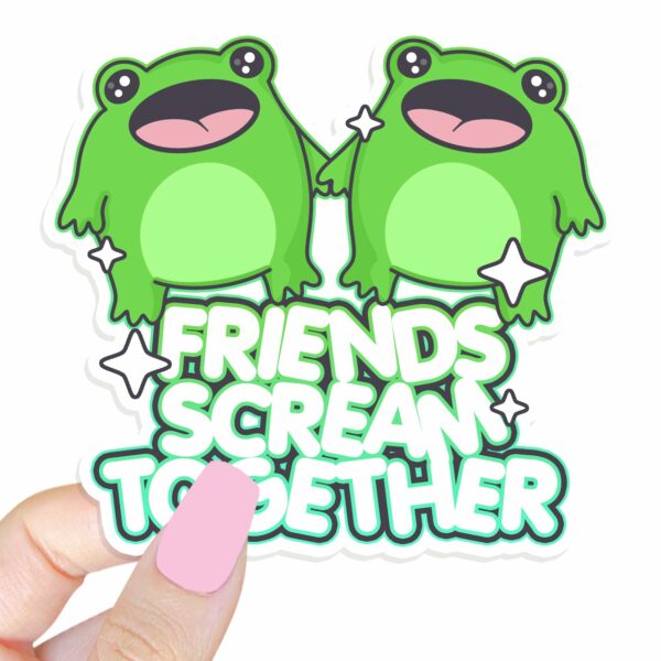 This image shows our adorable sticker finishes, Boopie Friends Scream Together Sticker, which is available to purchase from HunnieByte.com