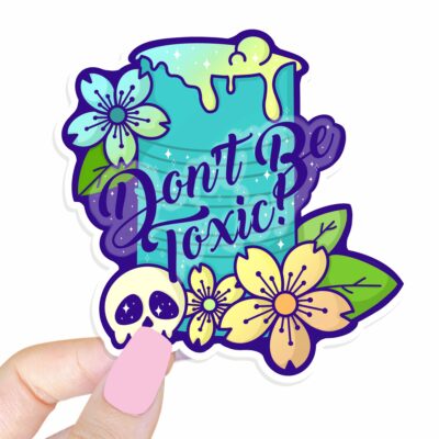 This image shows our adorable sticker finishes, Dont Be A Douchebag Sticker, which is available to purchase from HunnieByte.com