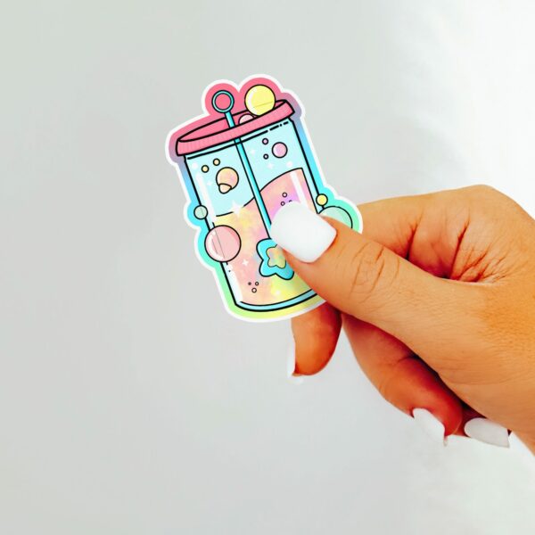 This image shows an hand-drawn adorable sticker, Kawaii Bubbles Sticker, which is available to purchase from HunnieByte.com