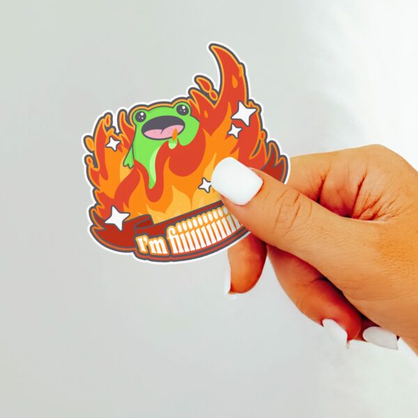 This image shows our adorable sticker finishes, Boopie I'm Fine Sticker, which is available to purchase from HunnieByte.com