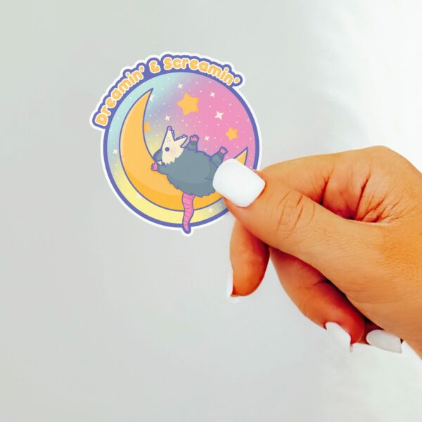 This image shows our adorable sticker finishes, Dreamin and Screamin Sticker, which is available to purchase from HunnieByte.com