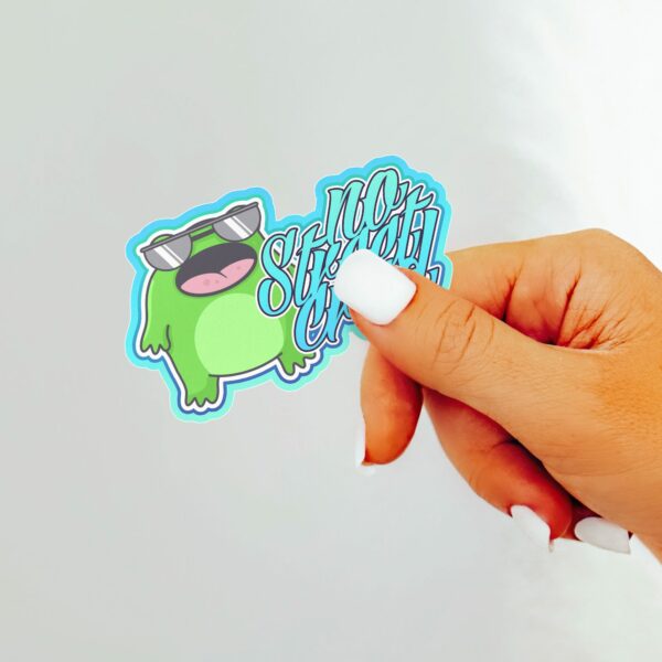 This image shows our adorable sticker finishes, Boopie No Street Cred Sticker, which is available to purchase from HunnieByte.com