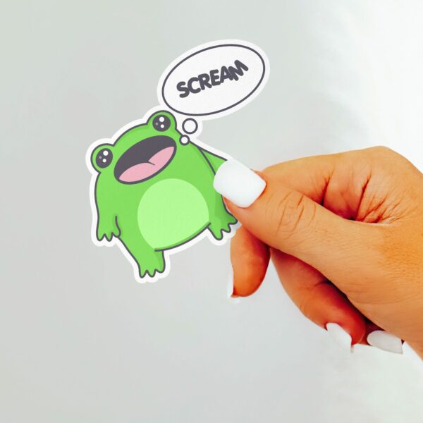 This image shows our adorable sticker finishes, Boopie Scream Sticker, which is available to purchase from HunnieByte.com