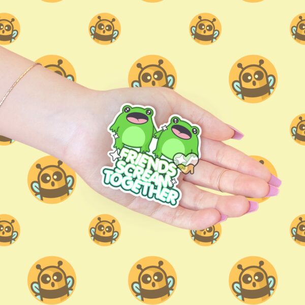 This image shows our adorable sticker finishes, Boopie Friends Scream Together Sticker, which is available to purchase from HunnieByte.com