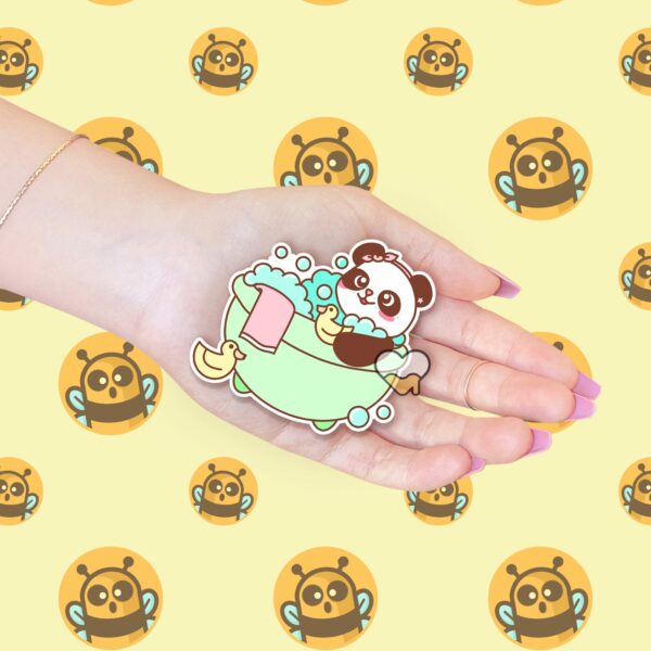 This image shows our adorable sticker finishes, Petal Pamper Yourself Sticker, which is available to purchase from HunnieByte.com