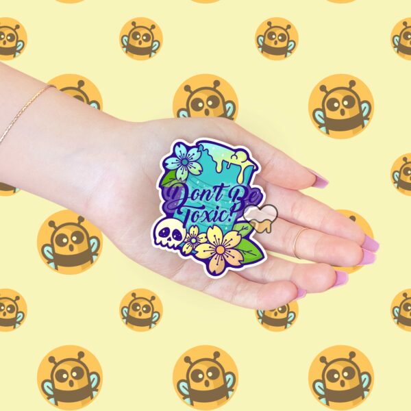 This image shows our adorable sticker finishes, Dont Be A Douchebag Sticker, which is available to purchase from HunnieByte.com