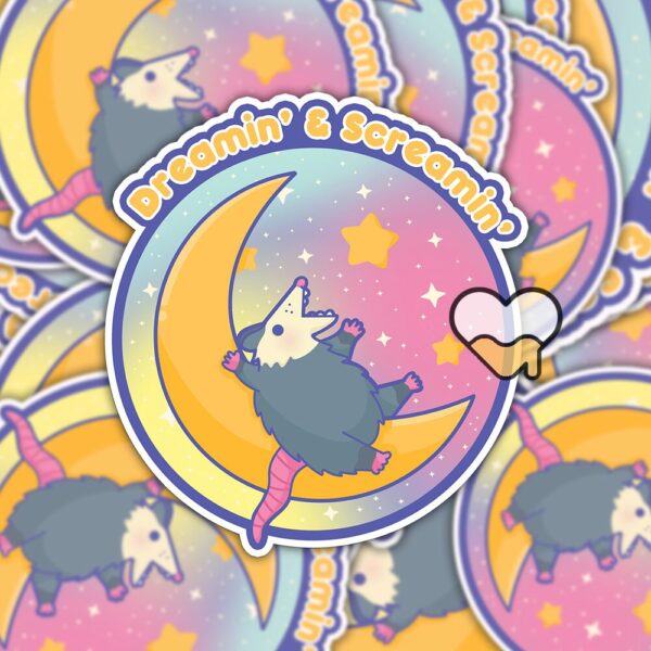 This image shows our adorable sticker finishes, Dreamin and Screamin Sticker, which is available to purchase from HunnieByte.com