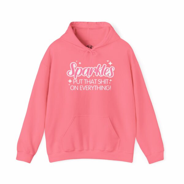 This image shows an adorable hand-drawn hoodie, Spread Sparkles Hoodie, which is available to purchase from HunnieByte.com