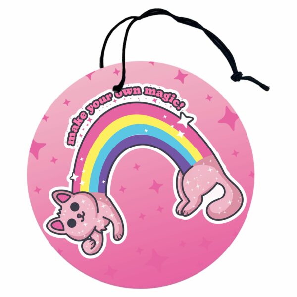 This image shows a hand-drawn adorable air freshener, Make Your Own Magic Air Freshener, which is available to purchase from HunnieByte.com