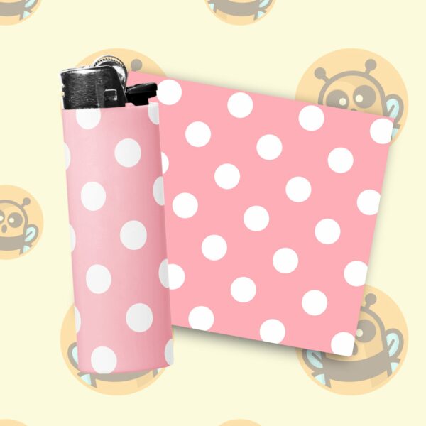 This image shows an adorable hand-drawn lighter wrap, Pink Cherry Lighter Wraps, which is available to purchase from HunnieByte.com