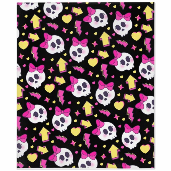 90s Skull And Bows Black